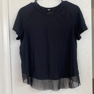LULULEMON SHIRT WITH MESH TRIM